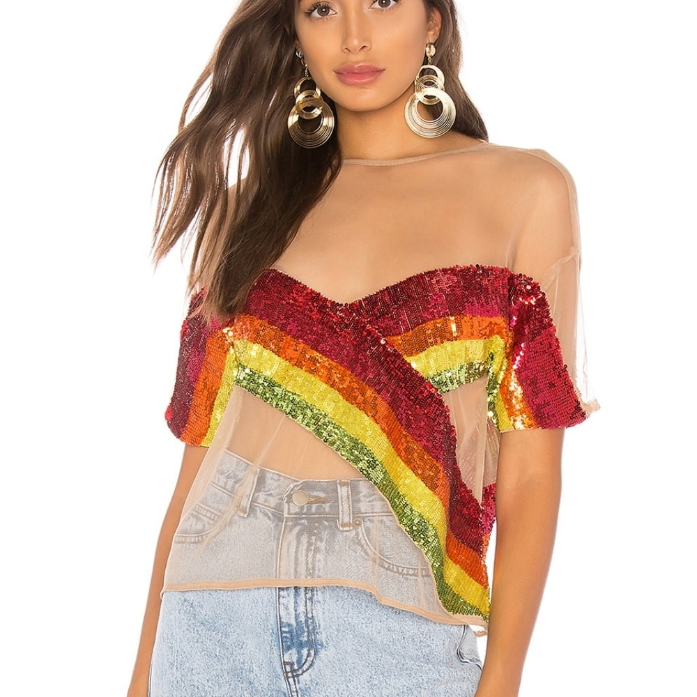 NBD Mireya Top - Rainbow Sheer